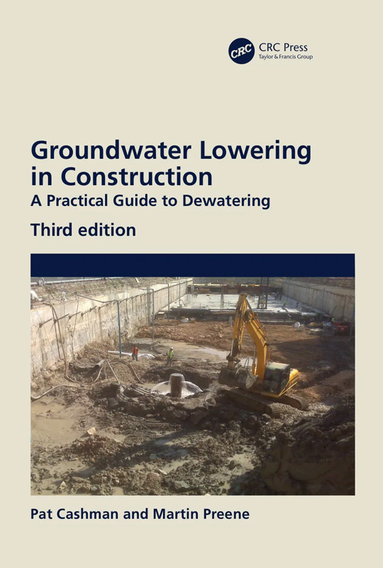 book title: groundwater lowering in construction, a practical guide to watering. published by routledge.