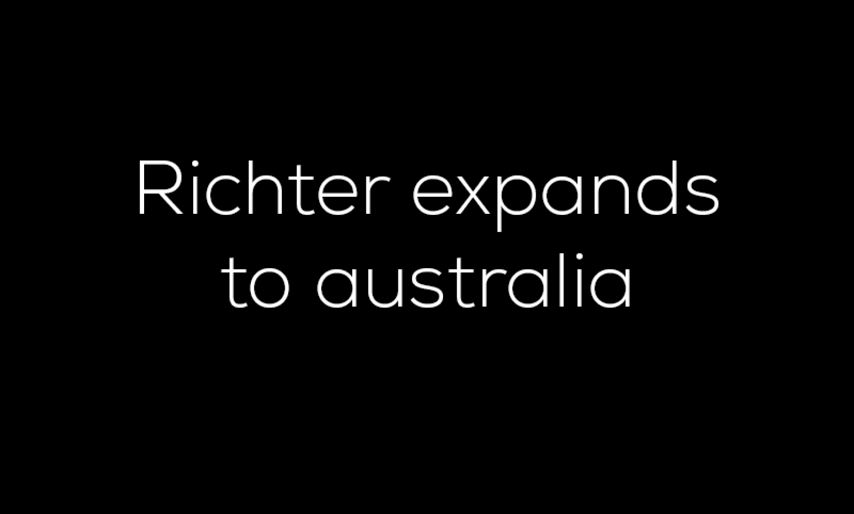 Richter expands to Australia